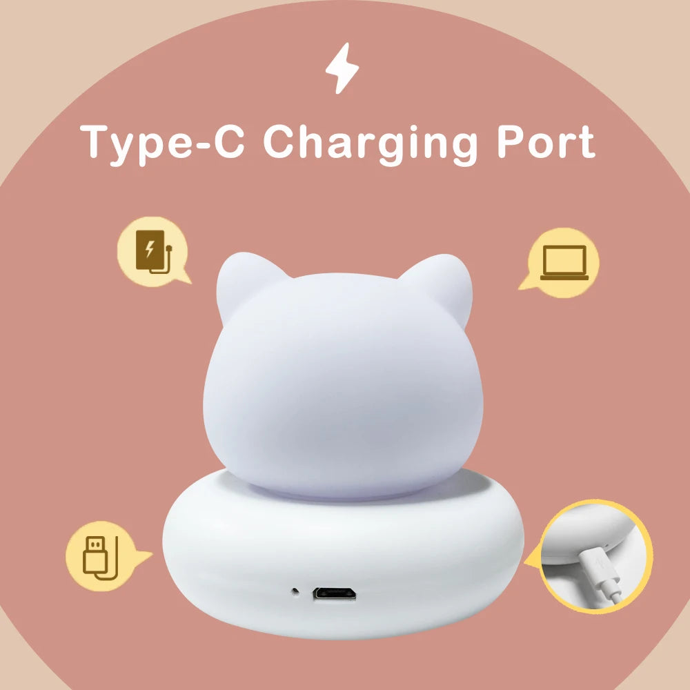 Cute Nursery Night Light 3 Brightness Adjustable Settings