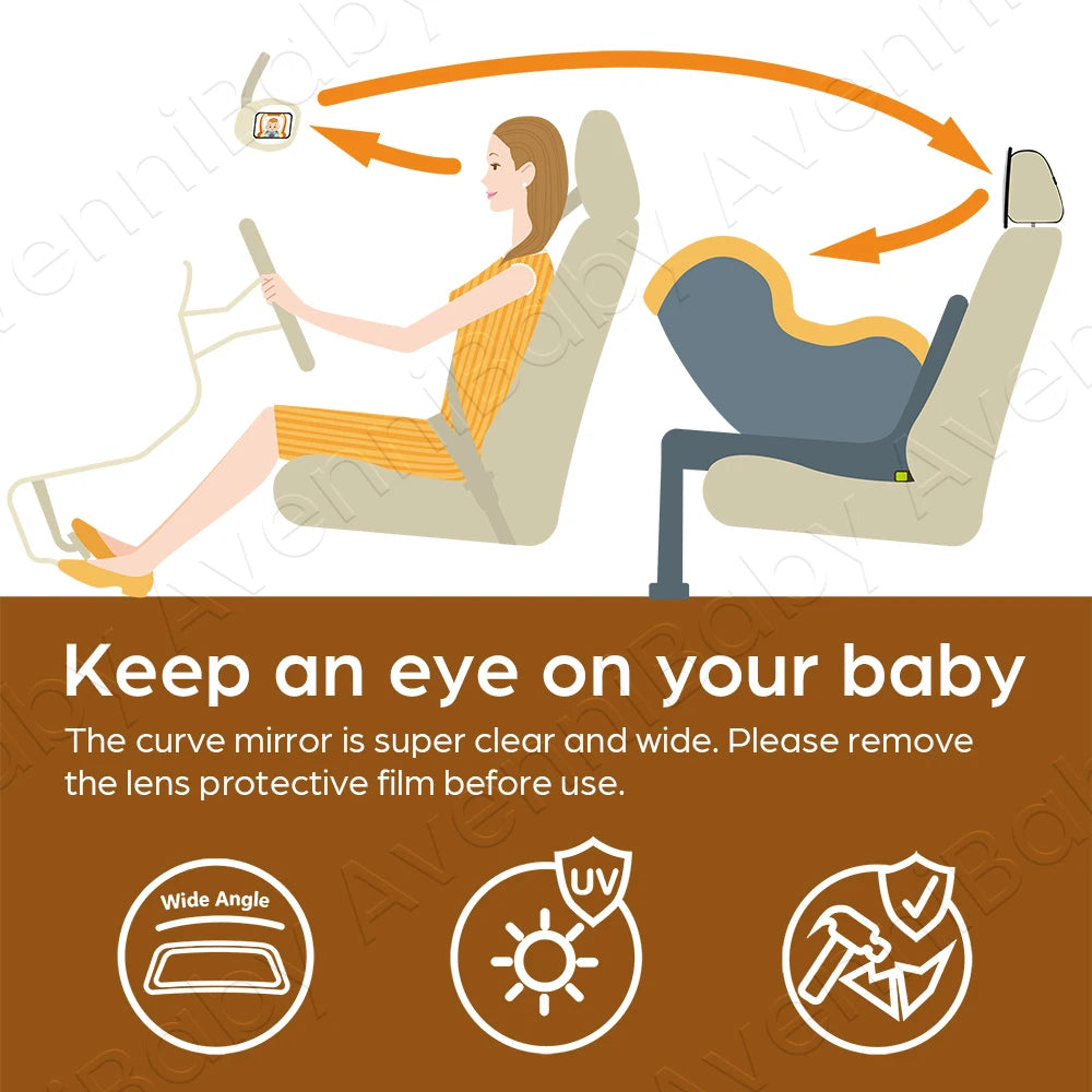 Shatterproof Baby Car Mirror Car