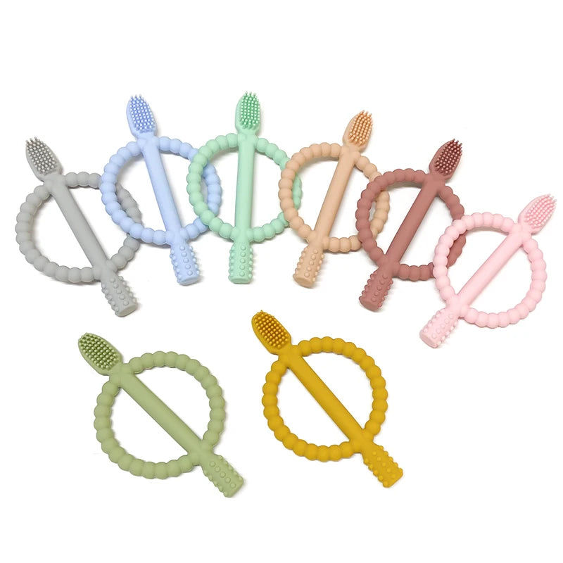 Baby teething toys with easy-grip handles