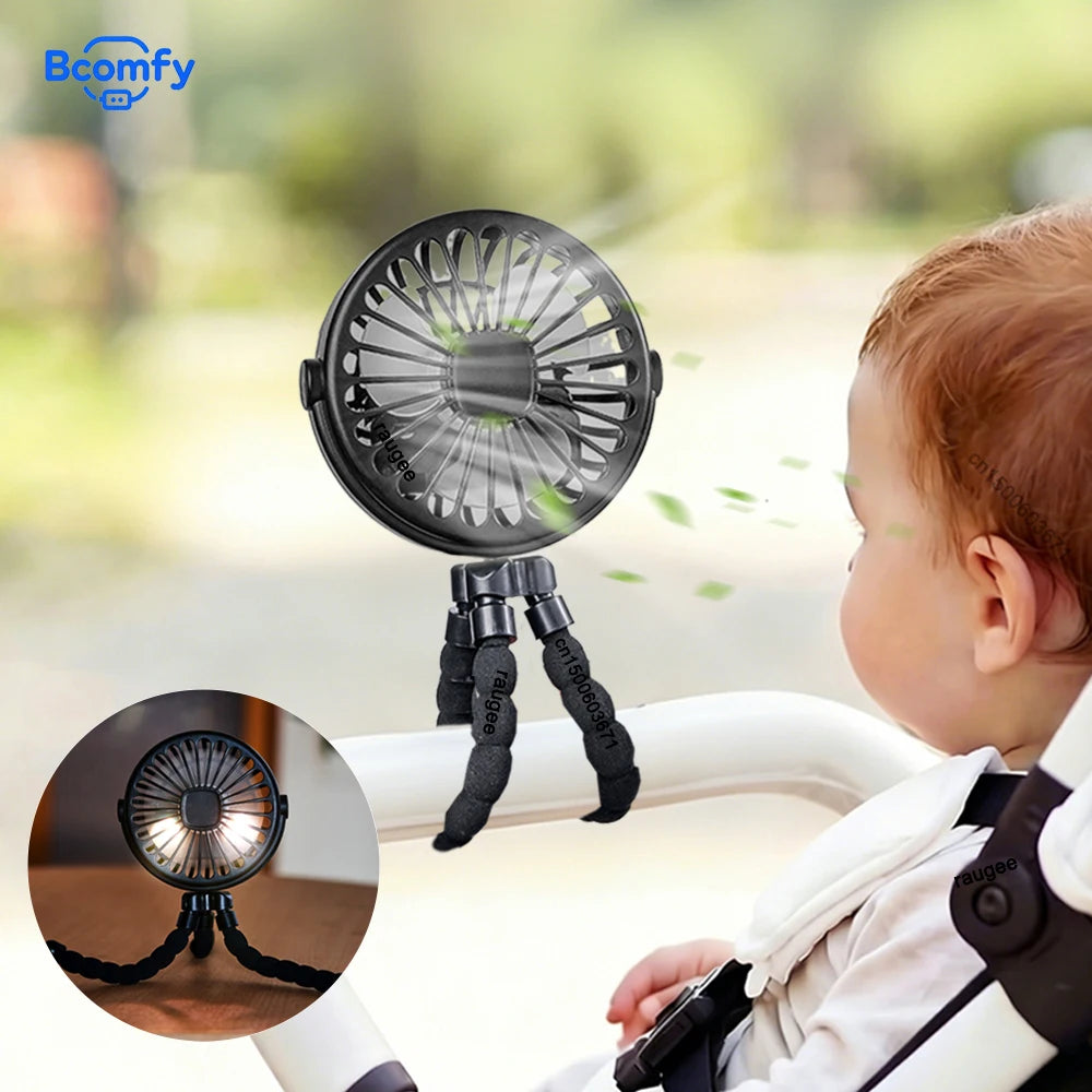Portable Baby Stroller Fan Mini Clip Fan 360° Rotate