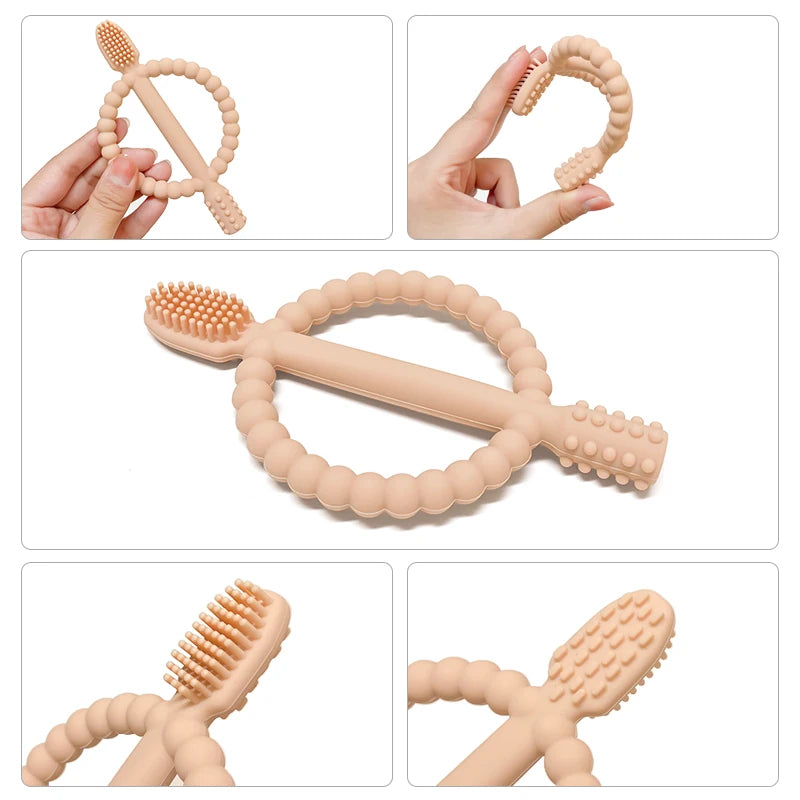 Baby teething toys with easy-grip handles