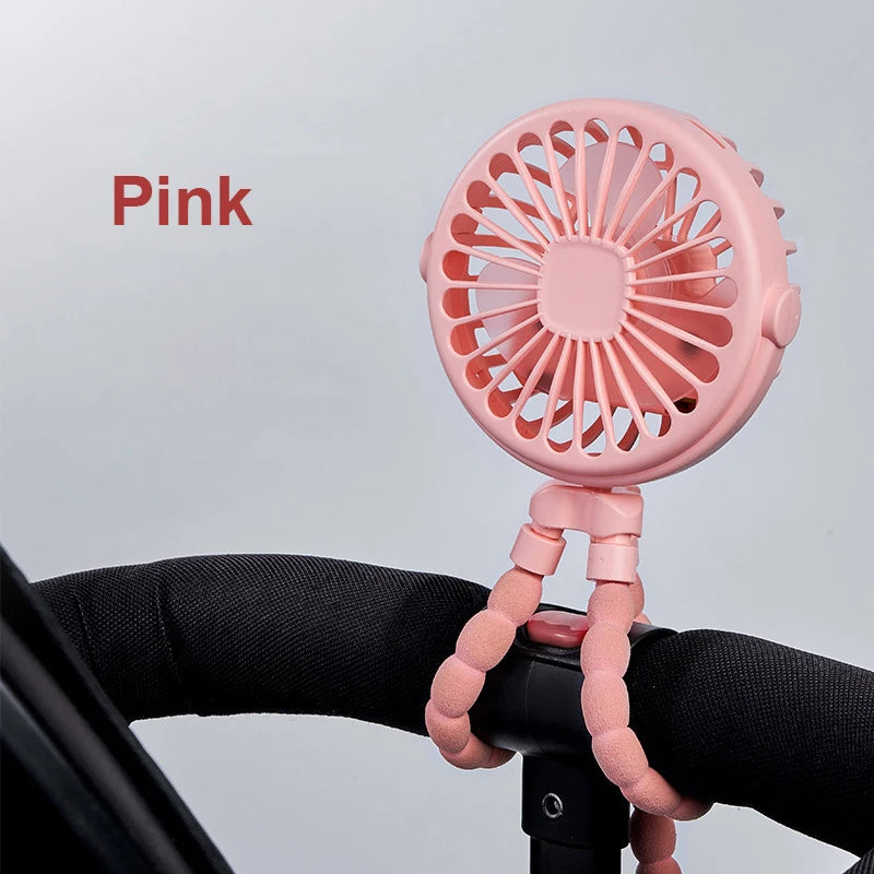 Portable Baby Stroller Fan Mini Clip Fan 360° Rotate