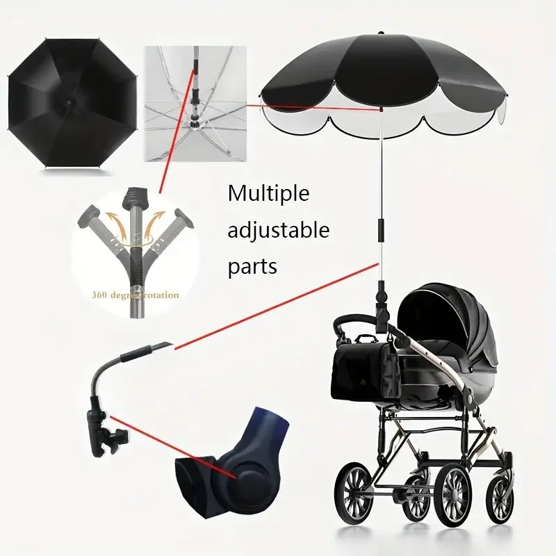 Universal Baby Car Pram Umbrella Adjustable Shade